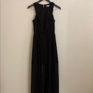Black long dress with skirt